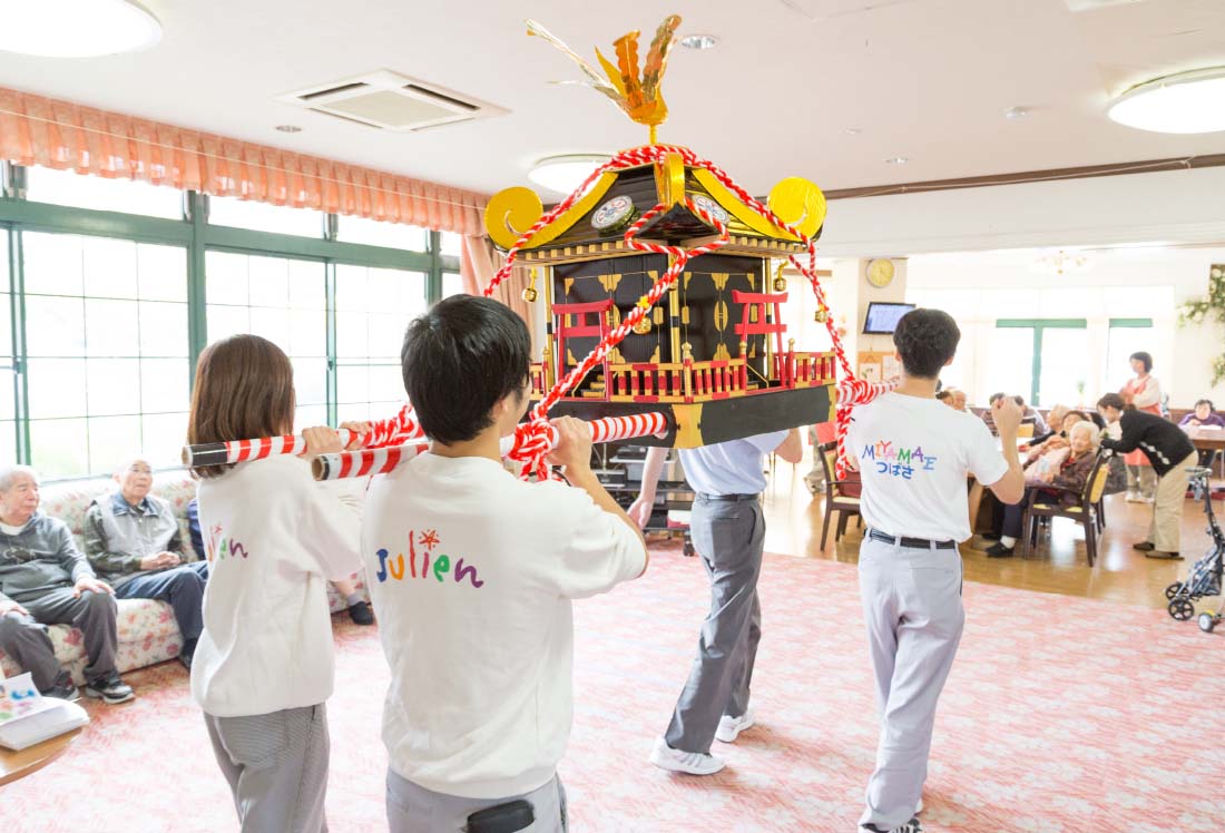 花見・祭り・クリスマス会など季節毎のイベントをはじめ、毎月様々な行事を開催